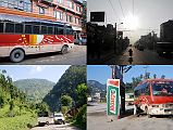01 Bus Leaves Kathmandu In Early Morning, Stops For Gas and Drives Along Arniko Highway Towards Tibet